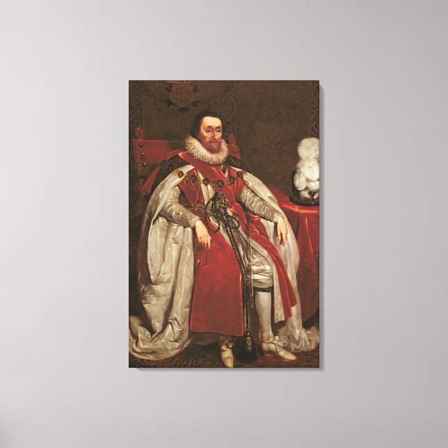 King James I of England and VI of Scotland, 1621 Canvas Print (Front)