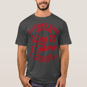 King James The Scoring King Basketball Red Text T-Shirt