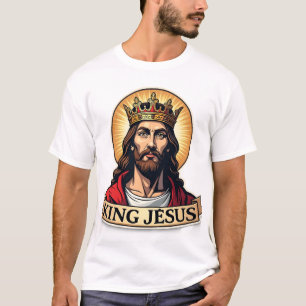 King Jesus Banner Vintage Engraving Shirt 2
