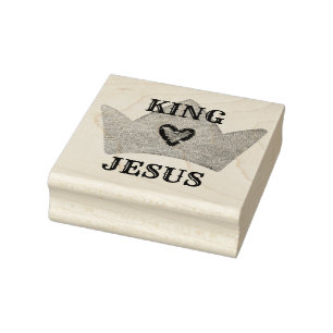King Jesus Crown Rubber Stamp