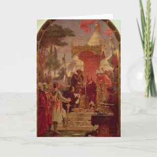 King John Granting the Magna Carta in 1215, 1900 Card