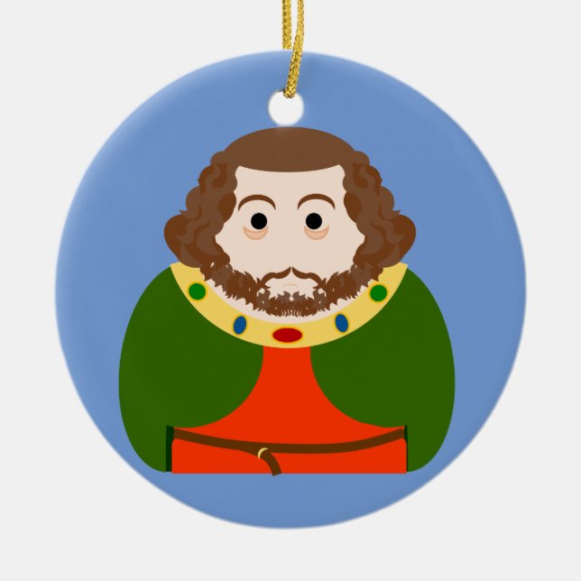 King John of England Ceramic Tree Decoration (Front)