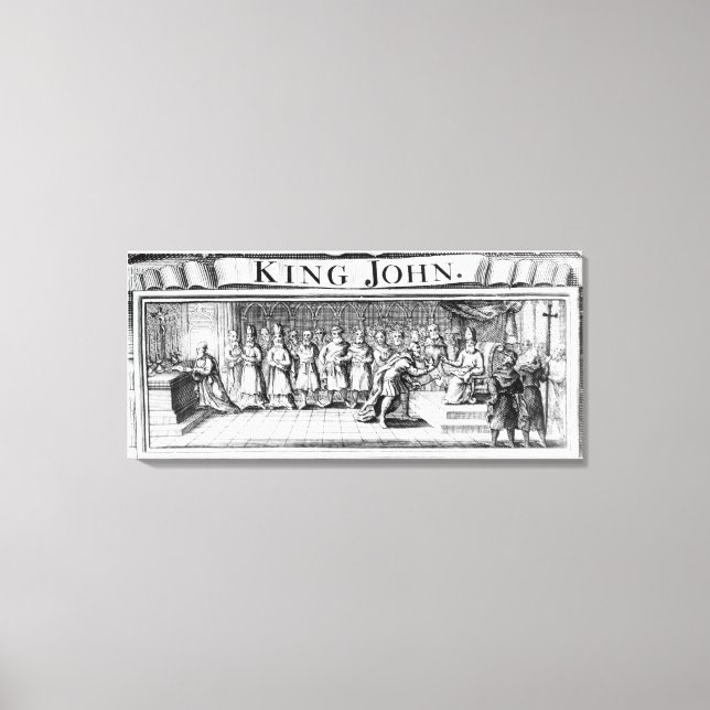 King John surrenders his crown Canvas Print (Front)