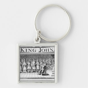 King John surrenders his crown Key Ring