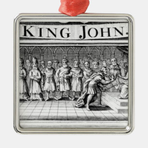 King John surrenders his crown Metal Tree Decoration