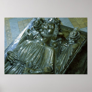 King John's Tomb with two miniature figures Poster