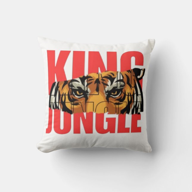 King Jungle – Wild Tiger Power Design Cushion (Front)
