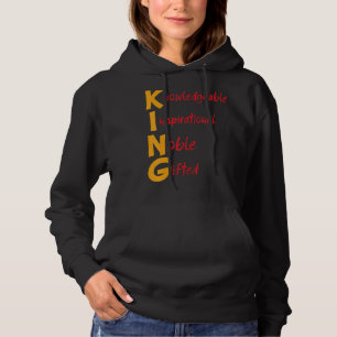 King Knowledgeable Inspirational Noble Ed Black Hi Hoodie