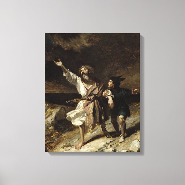 King Lear and the Fool in the Storm Canvas Print (Front)