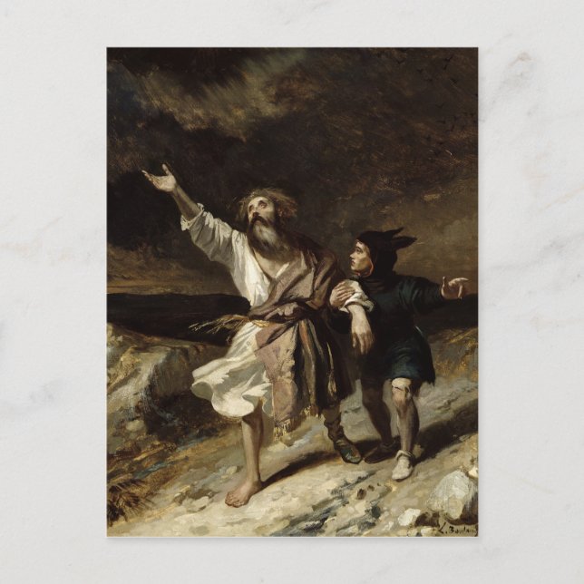 King Lear and the Fool in the Storm Postcard (Front)