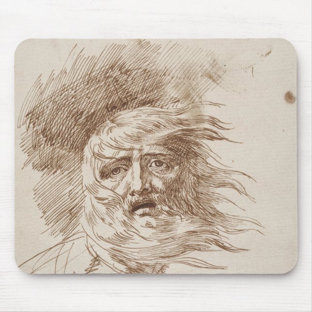 King Lear in the Storm (pen and bistre ink on pape Mouse Mat (Front)