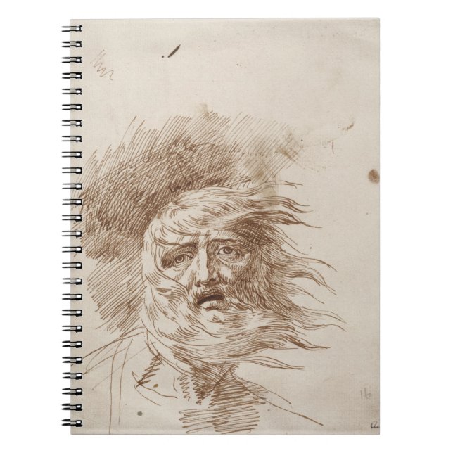 King Lear in the Storm (pen and bistre ink on pape Notebook (Front)