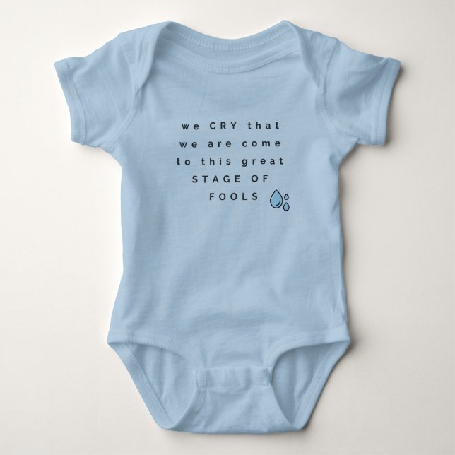 King Lear Quote Baby Bodysuit (Front)