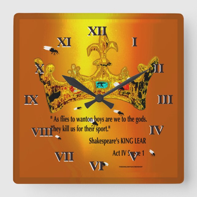 King Lear quote clock (Front)