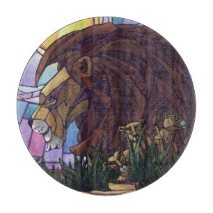 King Lion and Cubs Cutting Board