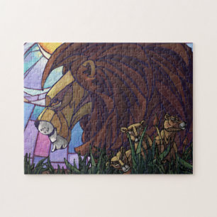 King Lion and Cubs Jigsaw Puzzle