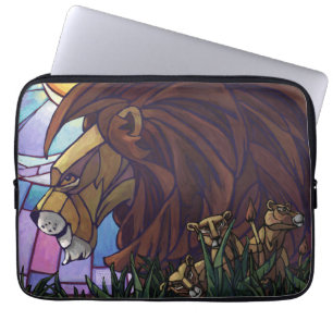 King Lion and Cubs Laptop Sleeve