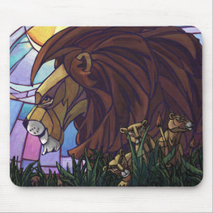 King Lion and Cubs Mouse Mat