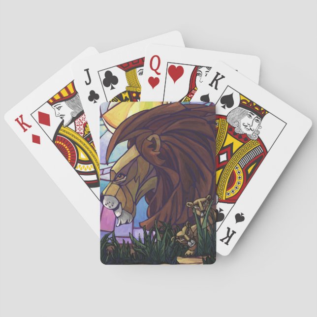 King Lion and Cubs Playing Cards (Back)