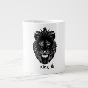 King Lion Black Art Coffee Mug