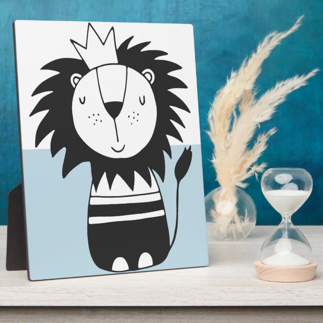 King Lion Nordic Colorblock Nursery Plaque (Side)