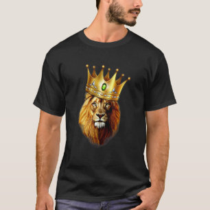 King Lion With Crown On Head Street King Of Jungle T-Shirt