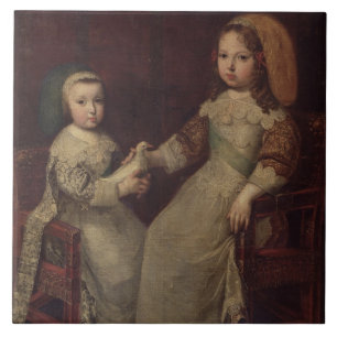 King Louis XIV (1638-1715) as a child with Philipp Tile