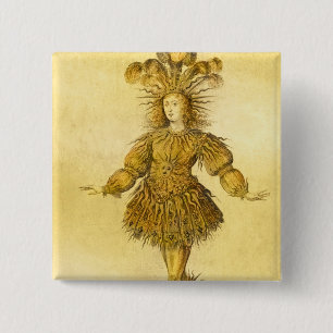 King Louis XIV of France 15 Cm Square Badge