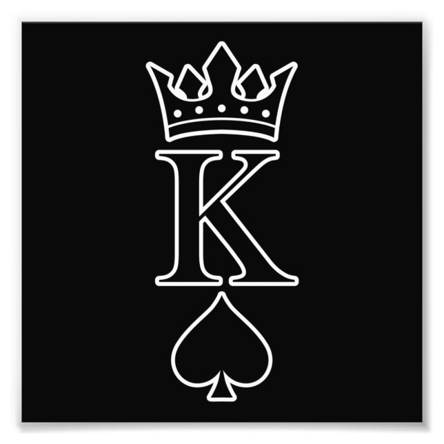 King Love Valentine Romantic Valentines Day Couple Photo Print (Front)