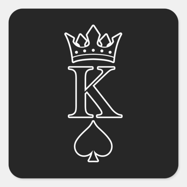 King Love Valentine Romantic Valentines Day Couple Square Sticker (Front)