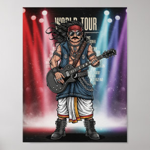 King Mahabali World Tour Funny Onam Concert Poster