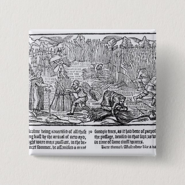 King Malcolm of Scotland 15 Cm Square Badge (Front)