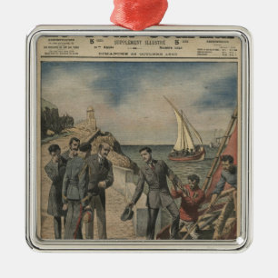 King Manuel II of Portugal bidding farewell Metal Tree Decoration