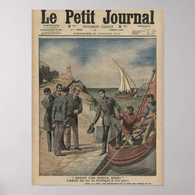 King Manuel II of Portugal bidding farewell Poster (Front)