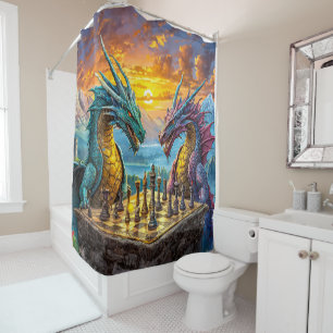 King Me Design by Rich AMeN Gill Shower Curtain