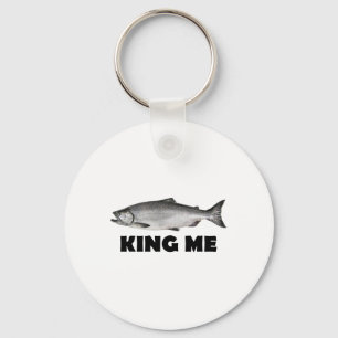 King Me Salmon Fishing Key Ring
