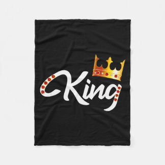 King Men Boys Him &amp; Her Royal Matching Couple  Fleece Blanket