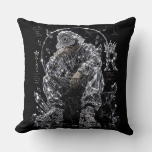 King Mentality Diamond Streetwear Aesthetic Cushion