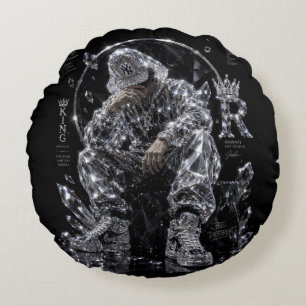 King Mentality Diamond Streetwear Aesthetic Round Cushion