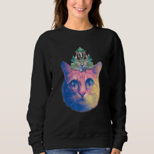 King Money Cat Collage Design For All Ages Sweatshirt