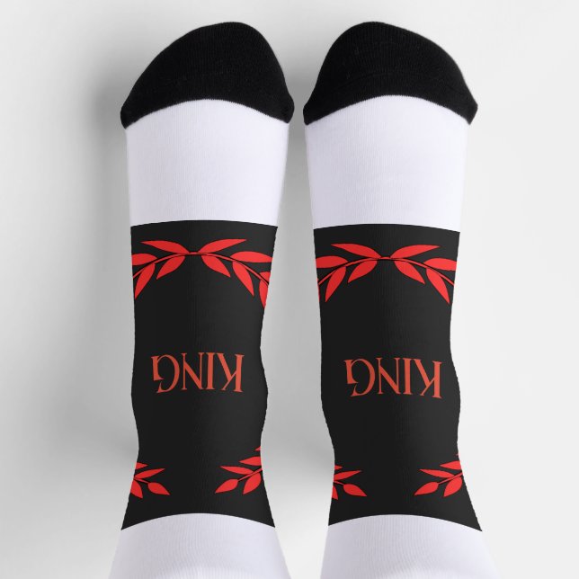 KING Name Super soft and Stretchy Premium crew Socks (Top)