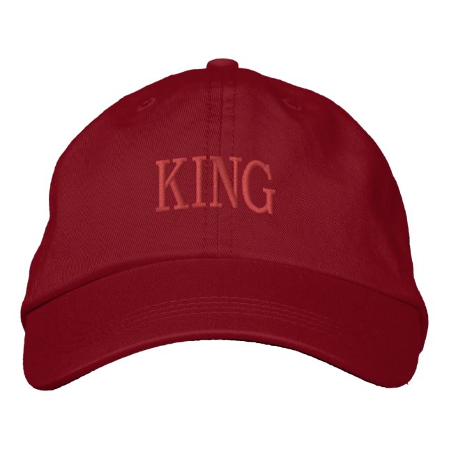 King Name text printed stylish Embroidered  hats (Front)