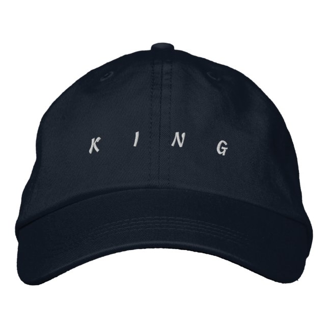 KING Navy-Hat perfect fit for any occasion Men's Embroidered Hat (Front)