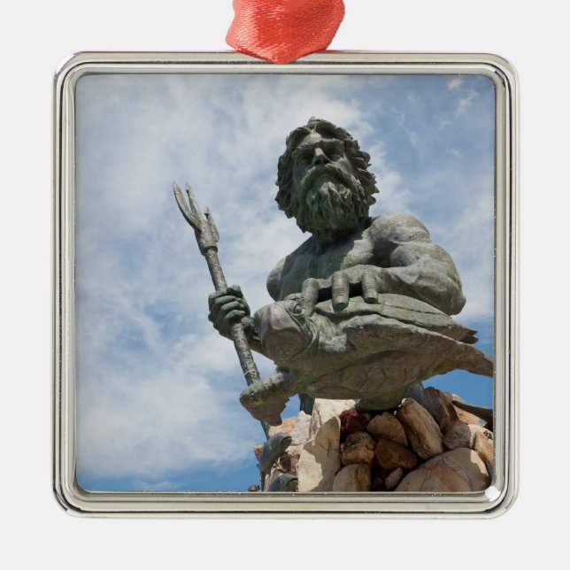 King Neptune Virginia Beach Statue Metal Tree Decoration (Front)