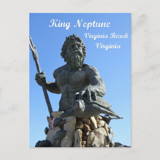 King Neptune, Virginia Beach, Virginia Postcard (Front)