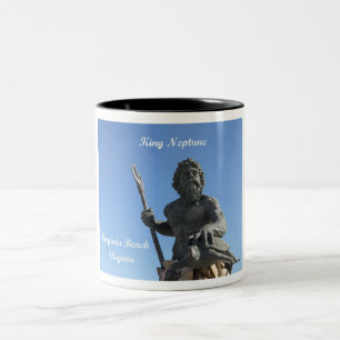 King Neptune, Virginia Beach, Virginia Two-Tone Coffee Mug