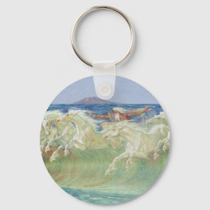 KING NEPTUNE'S HORSES RIDE THE WAVES KEY RING