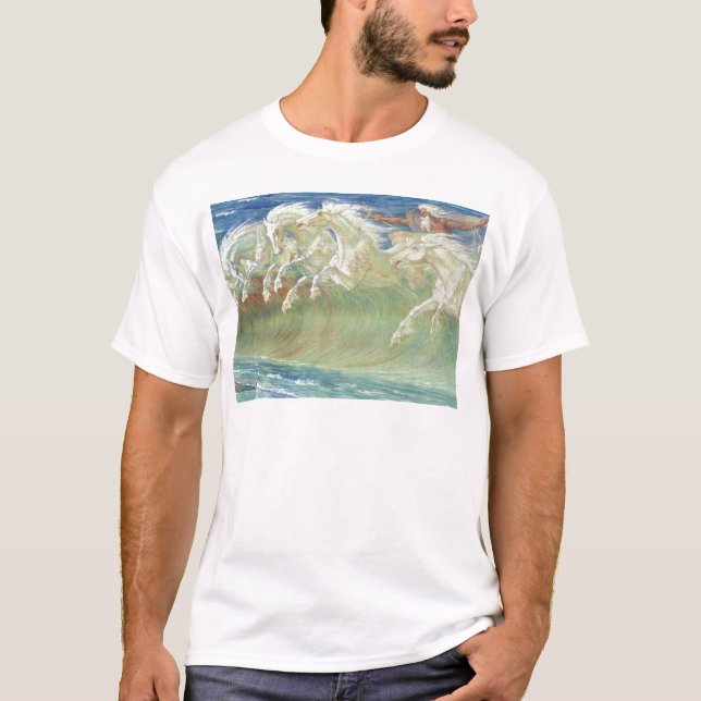 KING NEPTUNE'S HORSES RIDE THE WAVES T-Shirt (Front)