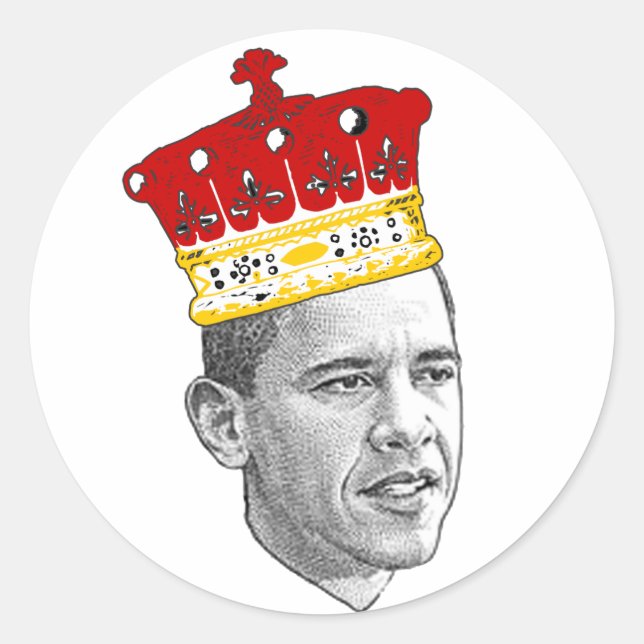King Obama Classic Round Sticker (Front)