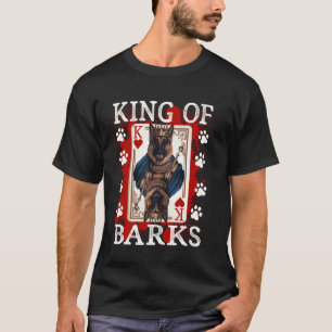 King of Barks hearts Poker German Shepherd Dog T-Shirt